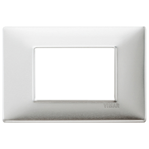 Placa de interruptor de pared Vimar de aluminio cepillado 12.7x9.3 cm 1.6 H para accesorios eléctricos modernos - Product Image 1