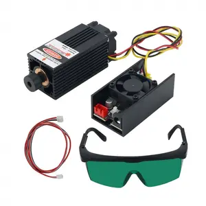 Kit de cabeça a laser, 450nm 5.5w 5500mw, alta potência, máquina de gravação, corte a laser cnc, diy