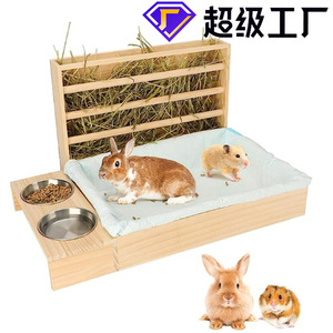 Comedero para conejos con estación de alimentación, gran capacidad, antideslizante, para conejillos de indias y chinchillas - Product Image 4