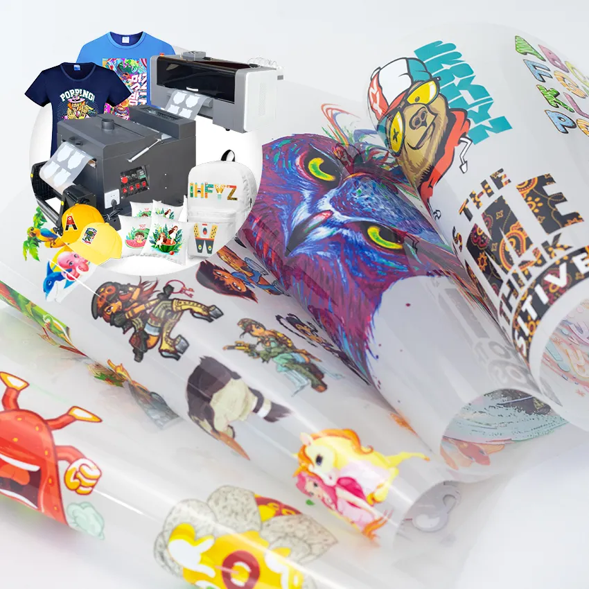 100 Sheets/Pack A4 Heat Transfer PET Film A3 Heat Transfer PET Film for DTF Inkjet Printer Suitable for All Fabrics Shoes Tshirt