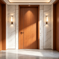 Portes Extérieures en Bois Sur Mesure, Insonorisées, Verre Trempé Silencieux, Cristal de Carbone, Chambre à Coucher, Design Minimaliste QI TAI, Garantie 3 Ans