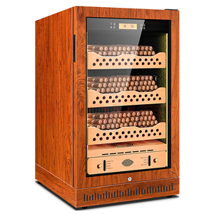 Gabinete para Cigarros NE-101 con Control de Temperatura y Humedad Constantes, Puerta de Vidrio de Acero Inoxidable, Estante de Cedro, Capacidad de 68L, Ecológico - Product Image 4
