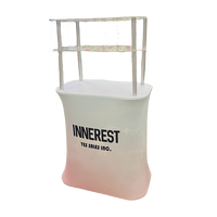 Stand d'exposition, comptoir de promotion portable, table en PP, table en plastique, comptoir de promotion publicitaire pour la vente et le marketing