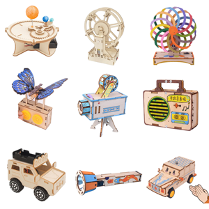 Vástago de madera Coche de juguete DIY Ciencia Física educativa STEM Juguete para niños - Product Image 2