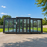 Maison conteneur pliable de luxe extensible 20ft 40ft, 2-4 chambres, mobile, modulaire, préfabriquée, écologique, bureau et habitation amovibles