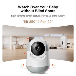 <span class=keywords><strong>Babyphone</strong></span> vidéo Wi-Fi 2,4G avec écran 5 pouces, 720P HD, audio bidirectionnel, vision nocturne, caméra inclinable et orientable, batterie rechargeable, surveillance - Product Image 3