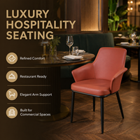 Chaise de salle à manger de style baril moderne, rembourrée en cuir vert avec pieds en métal noir pour hôtel et restaurant
