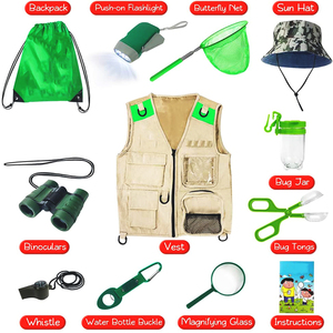 Kit de Aventura para Niños Exploradores, Kit de Campamento al Aire Libre, Incluye Kit de Atrapa Insectos con Chaleco, Binoculares y Lupa - Product Image 2