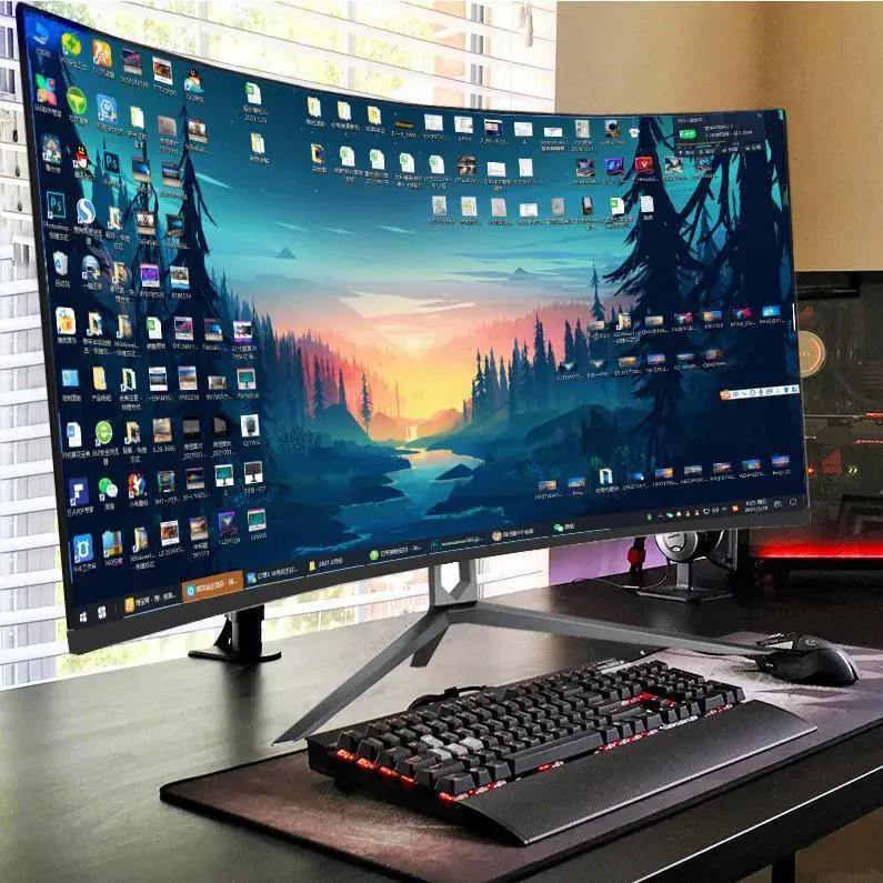 24 Inch Led Computer Monitor Fhd Lcd Curved Monitor