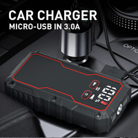 Démarreur de secours 900A (pic 1500A) avec batterie externe 10000mAh, compresseur d'air pour moto et voiture, gonfleur de pneus et batterie de secours d'urgence