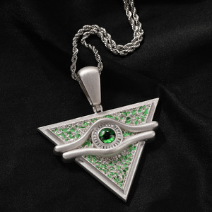Retro antik mat Hip hop oyunu kral yapı blok yağ damlası kolye zarif ve high-end geometrik erkekler kolye - Product Image 5