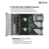 Serveur en rack haute performance HPE ProLiant DL380 Gen11 2U, processeur Intel Xeon Gold 6430, 64 Go de RAM DDR5, prise en charge des GPU, serveur en rack pour l'informatique de pointe (IA)
