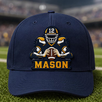 Patch de football américain personnalisé, broderie de logo d'équipe de club sportif universitaire, patchs brodés thermocollants pour vêtements, chapeaux, sacs