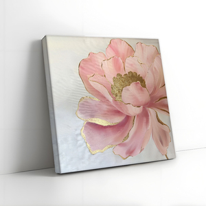 100% fait à la main moderne impressionniste peinture à l'<span class=keywords><strong>huile</strong></span> classique rose or fleur <span class=keywords><strong>sur</strong></span> <span class=keywords><strong>toile</strong></span> mur Art pour la décoration intérieure salon - Product Image 3