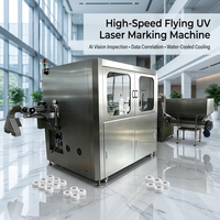 Machine de marquage laser UV pour bouchons de bouteilles avec inspection visuelle IA et détection de corrélation des données, équipement intégré, refroidissement par eau