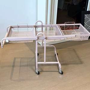 Carrito de Peluquería Moderno de Acero Inoxidable, Mueble de Salón con Ruedas - Product Image 2