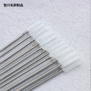 Stainless Steel Flexible Spring <b>Brush</b> 213x23x9mm With Nylon Bristles For Pipe <b>Cleaning</b> Tool - Product Image 3