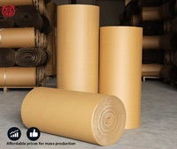 Rotolo di Cartone Ondulato Marrone Kraft Riutilizzabile, Ecologico, Impermeabile, Riciclabile, Asettico, Resistente agli Strappi, Anti-arricciamento, Dimensioni Personalizzabili
