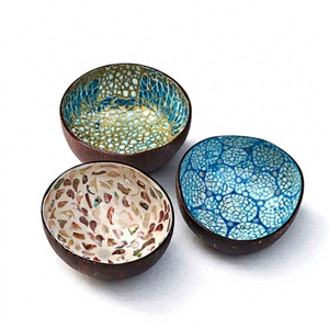 Bol en noix de coco sculpté à la main, multifonctionnel et écologique, vaisselle naturelle pour la maison, cadeau de fête, artisanat vietnamien en gros - Product Image 1