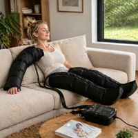 Appareil de massage par compression d'air intelligent LEMESY taille universelle 2026 à 4 chambres pour usage domestique, machine de bien-être pour le corps entier, les bras, la taille et les jambes