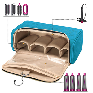 Sac de rangement pour fer à friser et sèche-cheveux, grande capacité, imperméable, résistant à l'usure, en PU - Product Image 3