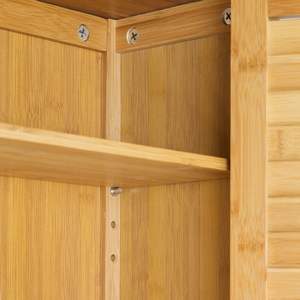 <span class=keywords><strong>Meuble</strong></span> <span class=keywords><strong>de</strong></span> <span class=keywords><strong>rangement</strong></span> mural en bambou personnalisé avec étagère réglable en hauteur et porte-serviettes - Product Image 5