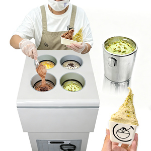 Vitrina expositora de helados y gelatos Pozzetti de 4 bandejas, con función de refrigeración y congelación - Product Image 1