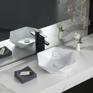 Lavabo de Sobremesa de Lujo para Baño, Diseño Artístico en Cerámica - Product Image 2
