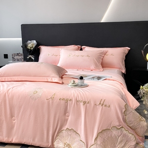Parure de lit d'été lisse de style européen 4 pièces, drap de lit d'été doux pour la peau, pour usage domestique, vente en gros - Product Image 3