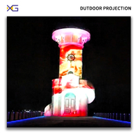 Proyección de video arquitectónico Edificio Proyector de mapeo de video 3D