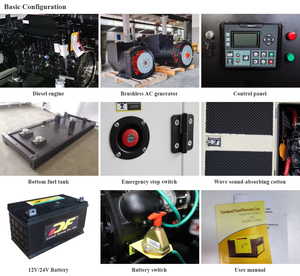 โรงงาน ecg. Isuzu Weichai เครื่องกำเนิดไฟฟ้าดีเซลแบบ10KW 50kva 40kva 30kva 20KVA 15KW แบบเงียบ20KW - Product Image 3