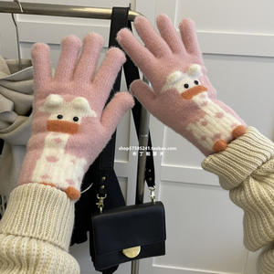 ถุงมือกันหนาวแบบยูนิเซ็กซ์สำหรับฤดูหนาว ลายคริสต์มาส ซานต้า เกล็ดหิมะ ต้นคริสต์มาส กวางเรนเดียร์ ถักลายแจ็คการ์ด แบบเต็มนิ้ว - Product Image 2