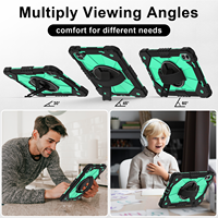 Étui robuste à 3 couches pour Redmi Pad 2 Pro 12.1 Poco Pad M1 2025 avec support rotatif à 360°, dragonne et bandoulière, bicolore OEM ODM