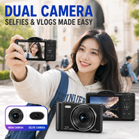 Fotocamera Digitale S100 75MP 5K con Zoom 18X, Doppia Fotocamera F2.0, WiFi, Schermo 2-3 Pollici, Selfie, Vlog per Studenti, Sensore CMOS, EIS