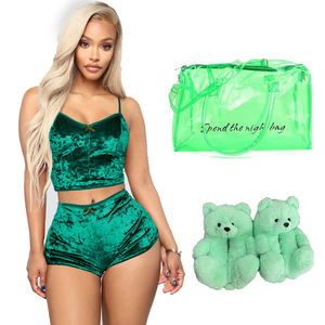 HANO, оптовая продажа, индивидуальные комплекты, сумки для путешествий, ночные тапочки, бархатное нижнее белье с плюшевым мишкой - Product Image 6