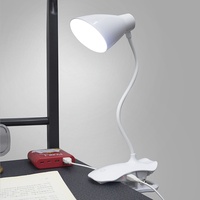 Lampe de bureau LED à clipser pour dortoir, protection des yeux, avec commande tactile, design minimaliste, chargement USB pour chambre et bureau