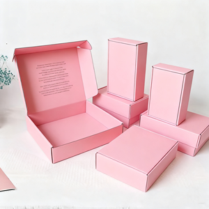 Custom Printed Pink Mailer Shipping <strong>Box</strong> Beauty Products and Apparel Gift Packaging <strong>Box</strong> With Logo Design Personalized Gift <strong>Box</strong> - Product Image 2