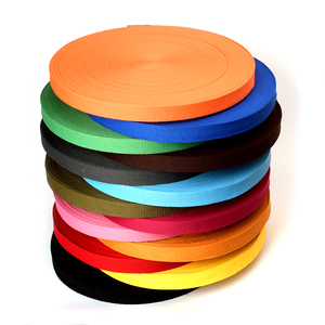 Dây vải dù cotton polyester 25mm, họa tiết sọc thêu bền chắc, giá xuất xưởng, 50 thước một cuộn, nhiều màu có sẵn - Product Image 1