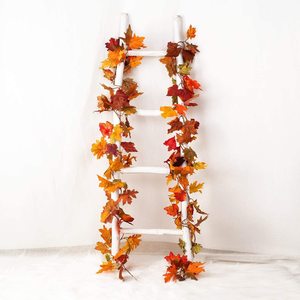 <span class=keywords><strong>Guirlande</strong></span> de fleurs et feuilles d'érable artificielles, ornement mural suspendu, <span class=keywords><strong>pour</strong></span> la maison, des escaliers, des fenêtres, vente en gros, 6 pièces - Product Image 4