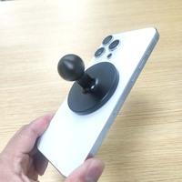 Support de téléphone portable magnétique super puissant pour bureau, 1 pouce, compatible avec les séries 16/15/14, pour bras à double prise en aluminium