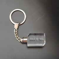 Porte-clés en verre LED transparent personnalisé avec logo sur mesure et boîte cadeau – Idéal pour la promotion de la mode