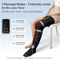2500mAh Tipe-C 3 Mode 3 Tingkat Panas 40-60C Pemijat Kompresi Udara Paha Lutut Betis Seluruh Kaki