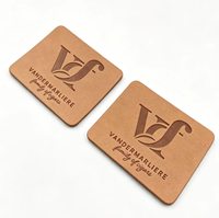 Écussons en cuir PU écologiques personnalisés avec logo, étiquettes thermocollées pour vêtements, étiquettes pour jeans, accessoires de couture à coudre, vente en gros OEM