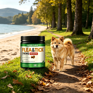 OEM ODM Snack Masticabili al Gusto di Pollo per Cani contro Pulci e Zecche, Integratore Botanico Naturale per il Comfort della Pelle dei Cuccioli - Product Image 2
