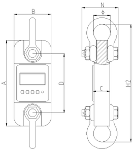GWD200 LCD Digitas de baixo custo sem fio Guindaste balança Tensão Célula de Carga <span class=keywords><strong>Dynamometer</strong></span> Célula de Carga para Portos e Terminais - Product Image 6