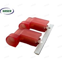 TE 2-520336-2 Prise rapide Ultra-Fast 187 Red Flag 22-18AWG pour applications automobiles et industrielles, en laiton étamé