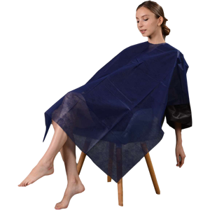 Delantal Desechable <span class=keywords><strong>para</strong></span> Cortar el Cabello, Impermeable, de PE o PP, Capa de Barbero <span class=keywords><strong>para</strong></span> Teñir el Cabello en Salón - Product Image 1