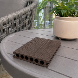 Planche de terrasse en WPC moderne, composite, antidérapante, brossée, revêtement de sol extérieur imperméable, bois-plastique pour terrasse, jardin, <span class=keywords><strong>parc</strong></span> - Product Image 4