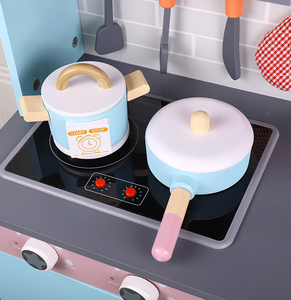 Ensemble de jouets de cuisine pour enfants Factory Mainan Masak Big Double-Sided Music Light Spray, en PC et bois, pour le jeu et la cuisine des filles - Product Image 4