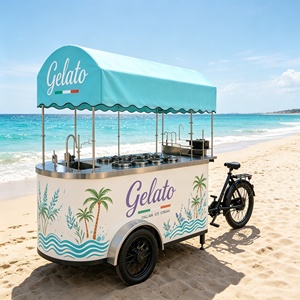Chariot de gelato, kiosque, stand, chariot, van, vélo, tricycle, cyclomoteur, chariot ambulant, Parisien, Romain, Tokyo, Londres, Berlin, New York City - Product Image 3